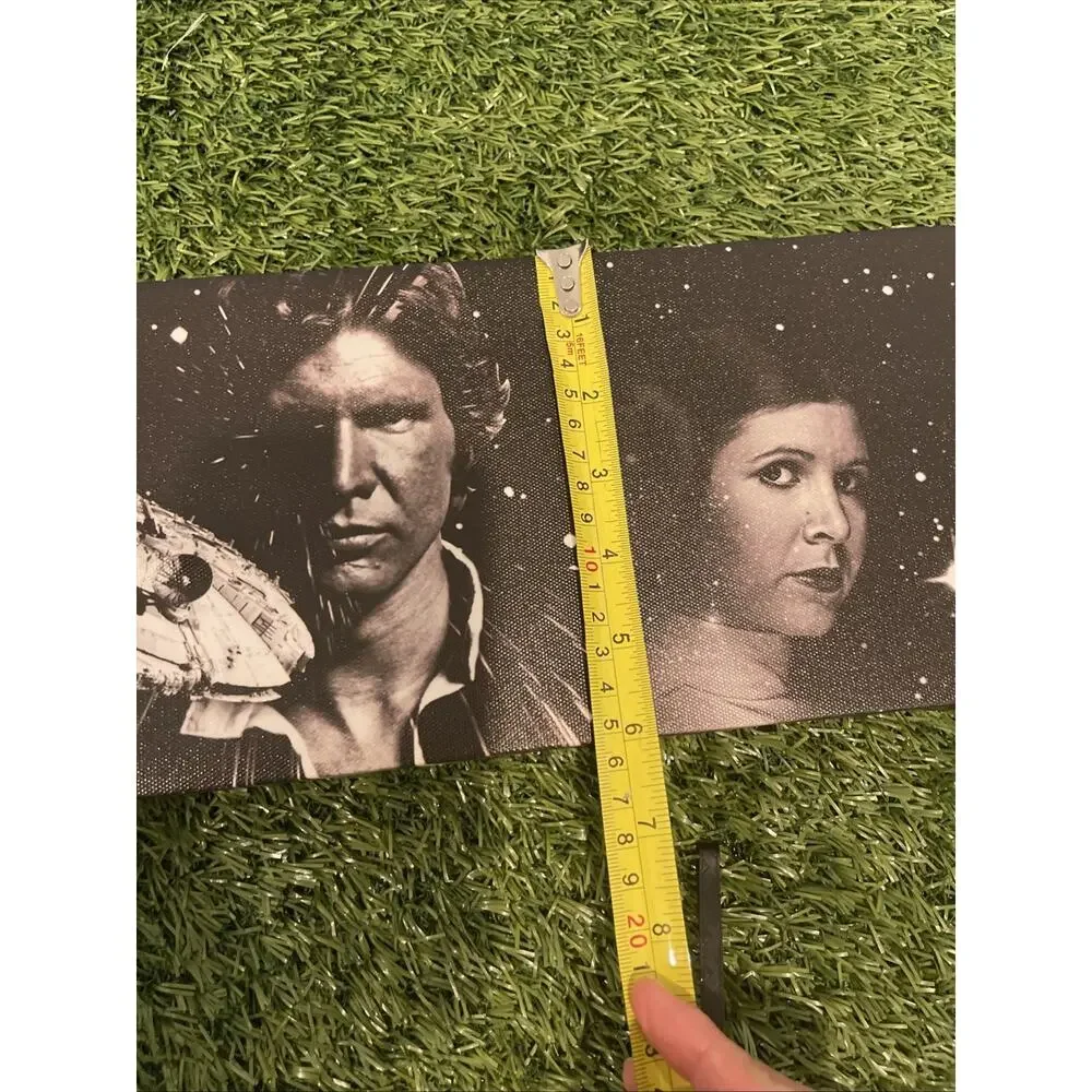 Star Wars Panoramic Canvas Wall Art Sign At Home Decor Yoda Han Solo 36x6